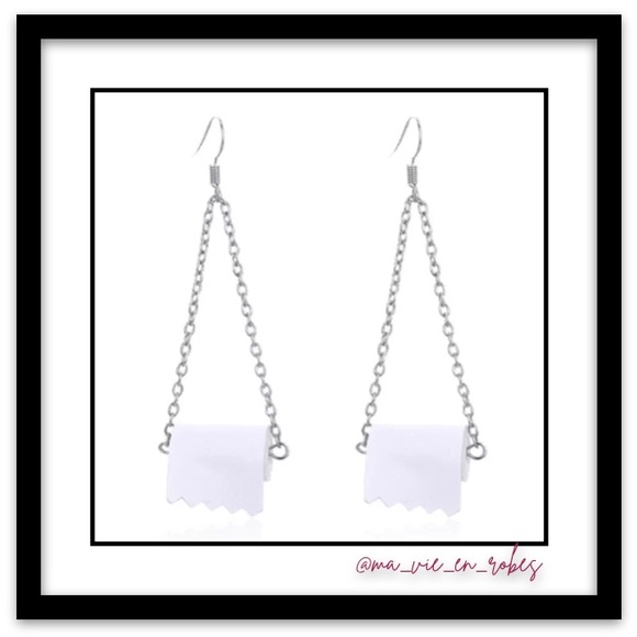 RARE! Toilet Paper! Earrings, That Is... - Picture 1 of 9
